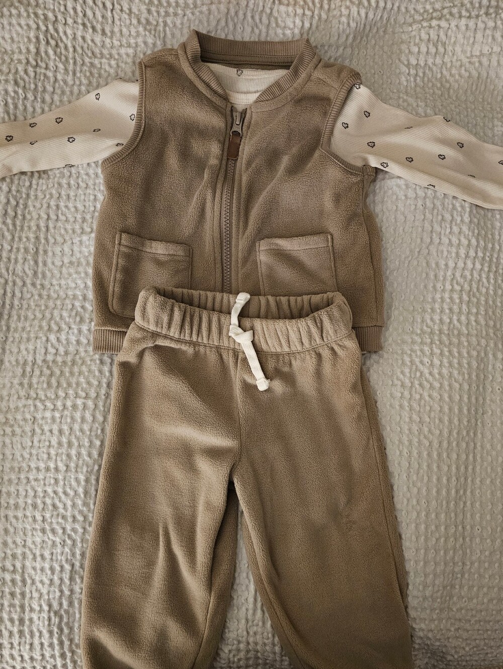 Little Planet Tan Fleece Set - Baby Girl - Size 18M